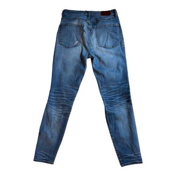 Madewell Women’s 30 “High Riser Skinny” Blue Denim Distressed Jeans - Picture 8 of 13